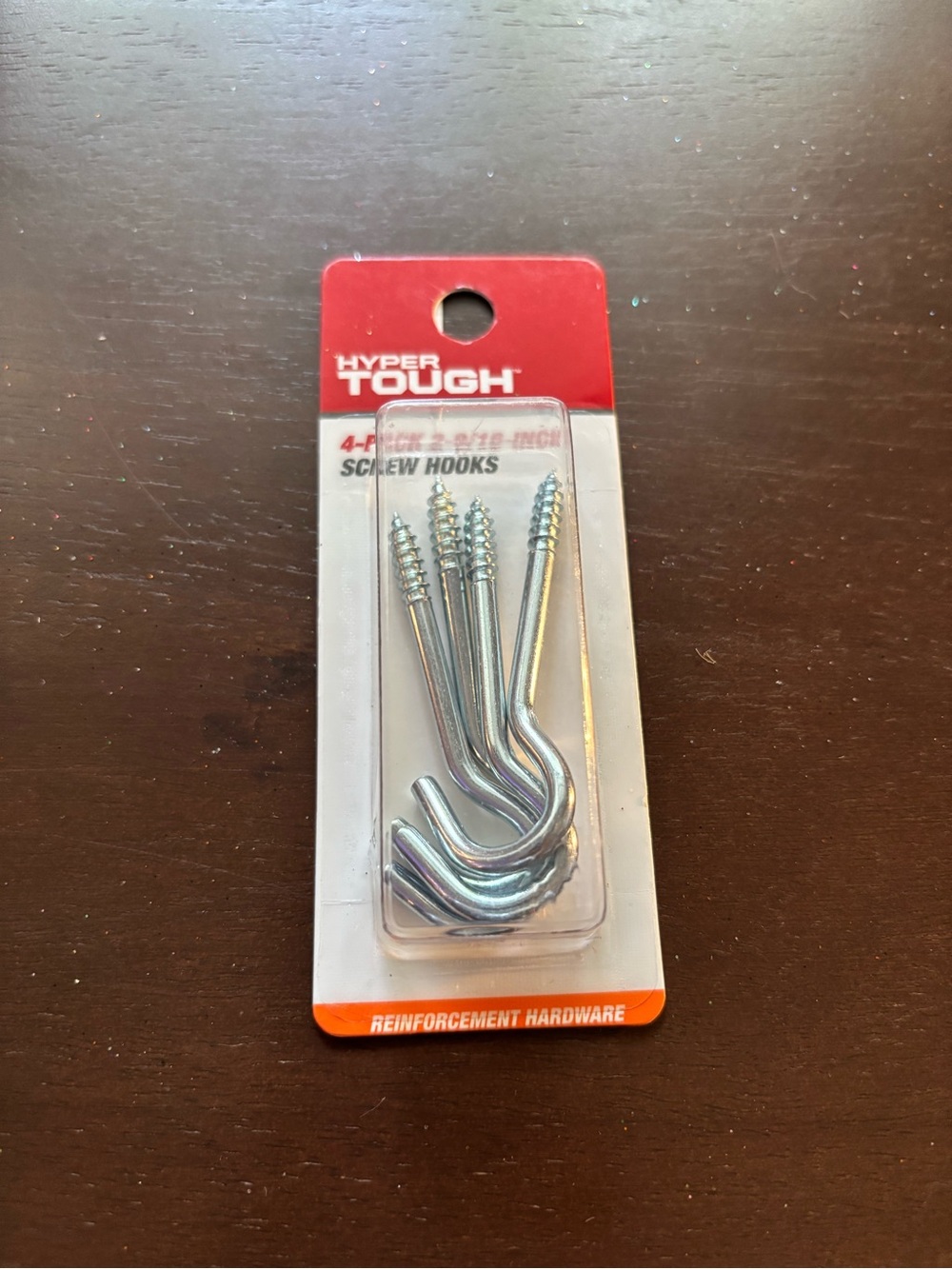 Hyper Tough 2-9/16” Screw Hooks 4 Pack – New & Unopened